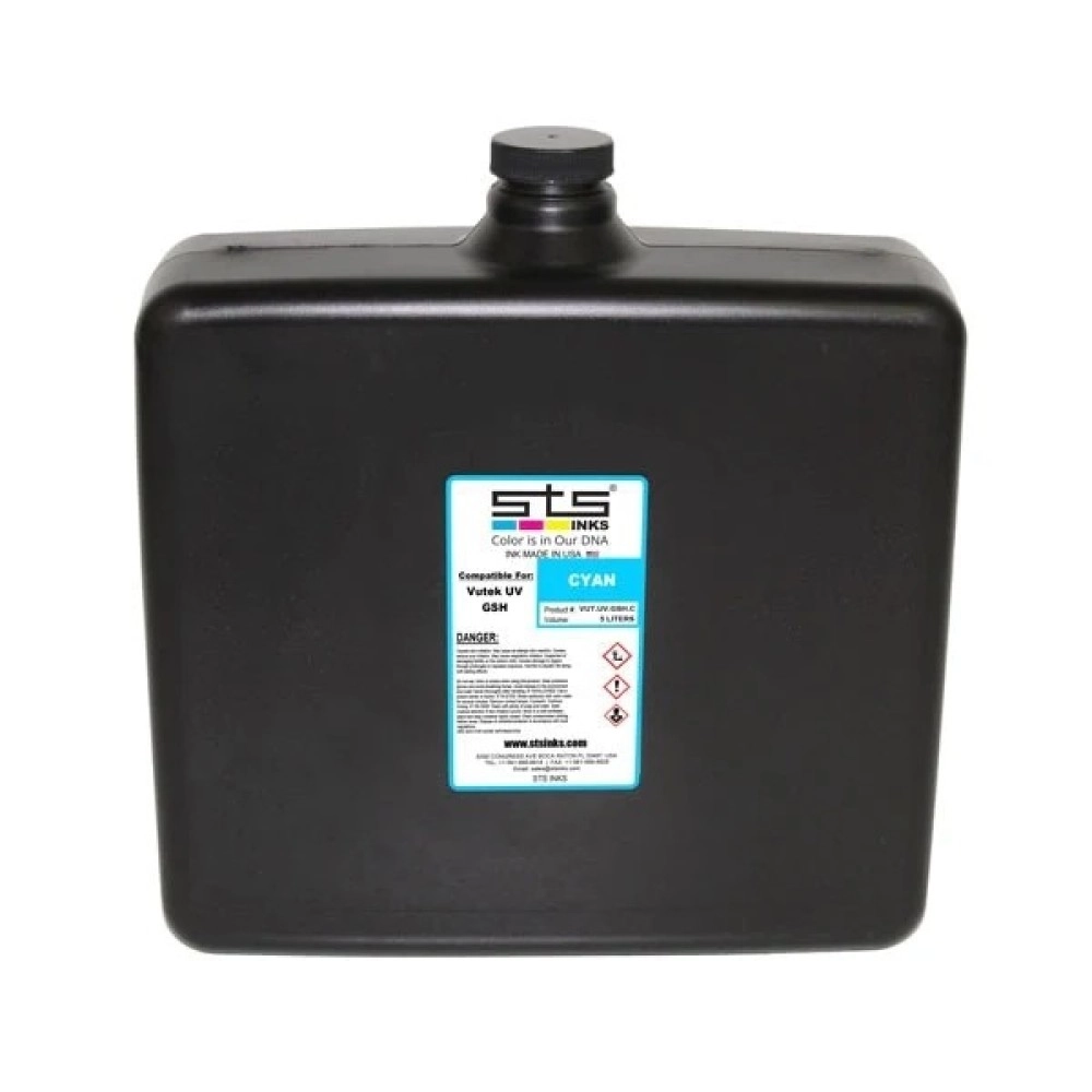Compatible Inks for Vutek UV (GS-VR) Cure 5 Liter made by STS Inks